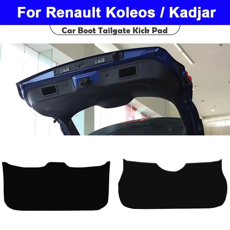 For Renault Koleos Kadjar 2015-2023 Trunk Tailgate Guard Pad Leather Rear Trunk Door Protective Car Interior Accessories