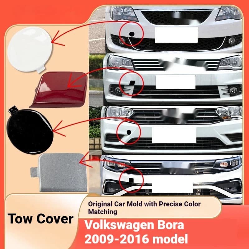 Suitable for 09-26 new and old Volkswagen Bora trailer cover front bumper trailer cover trailer cover tow hook tow cover trailer
