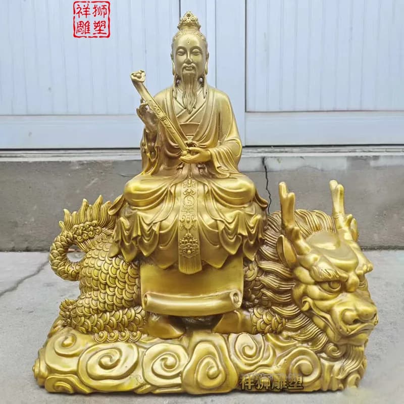 HT Brass Nine Heavens, Ying Yuan, Thunder, Pu Hua Tian Zun Lei Zu Lei Gong Buddha statue, household statue, ornament, small size
