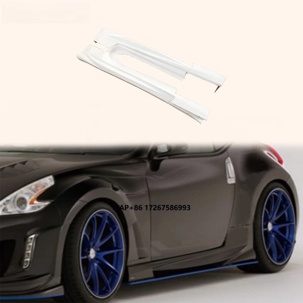 For Fairlady Z Z34 370Z 09-20 Fiberglass VS2 Style Side Skirts 4pcs