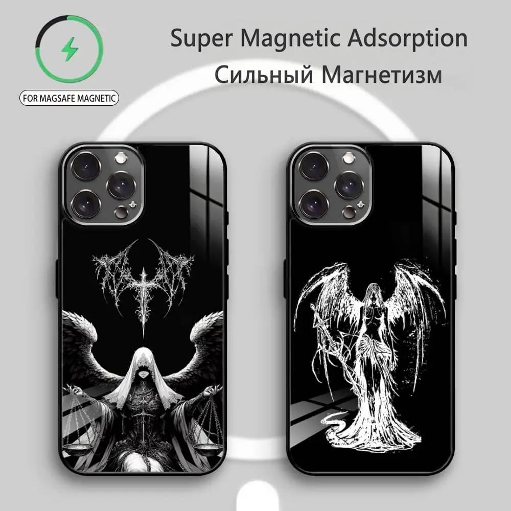 G-Gothic Girl Sculpture Retro    Phone Case For iPhone17,16,15,14,13,12,11 Plus,Pro Max Magnetic For Magsafe Wireless Charging