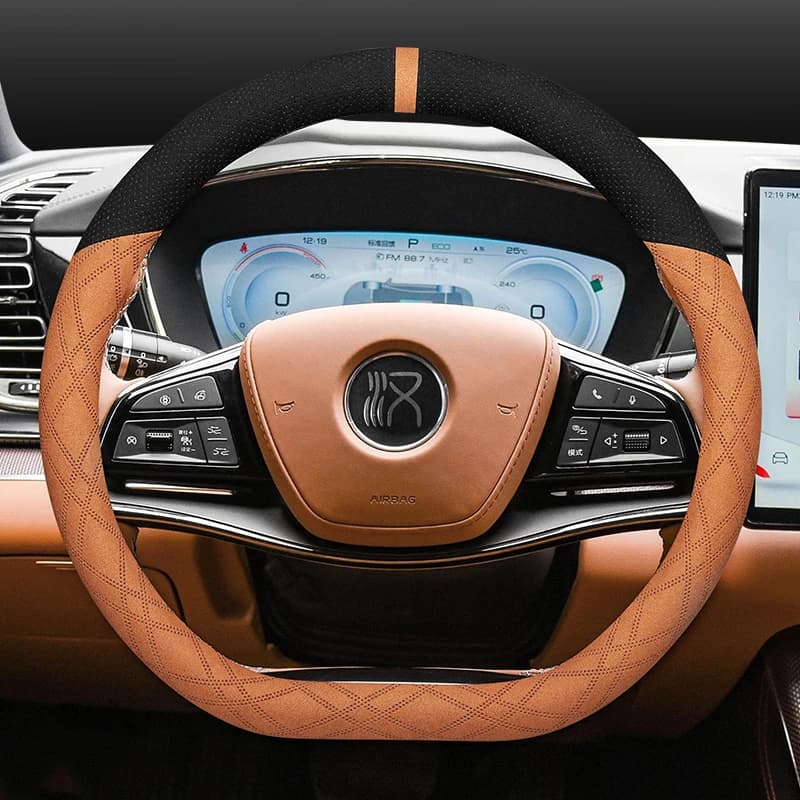 For BYD HAN EV DM-i 2022 2023 2024 Interior Accessories Car Steering Wheel Cover Driving Rudder Protective Case