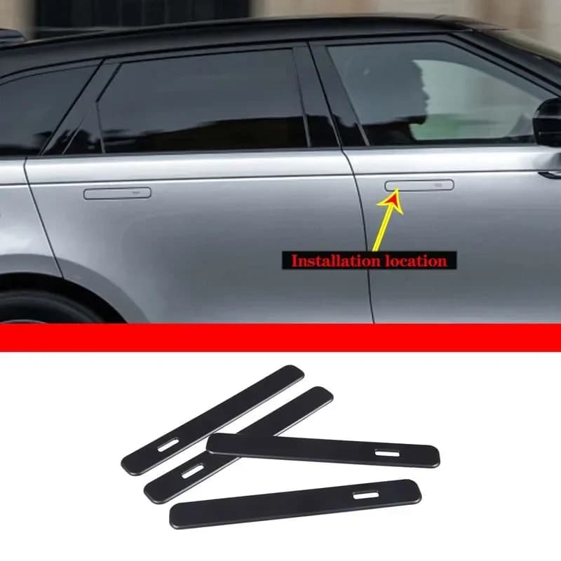 4Pcs ABS Matte Black For Land Rover Range Rover Velar 2017-2020  Car Door Handle Protective Cover Exterior Accessories