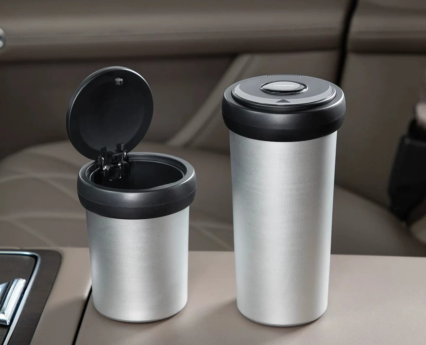 2026 New Car Ashtray Metal Large Capacity Anti Ash Flying High End Luxury Car Accessories
