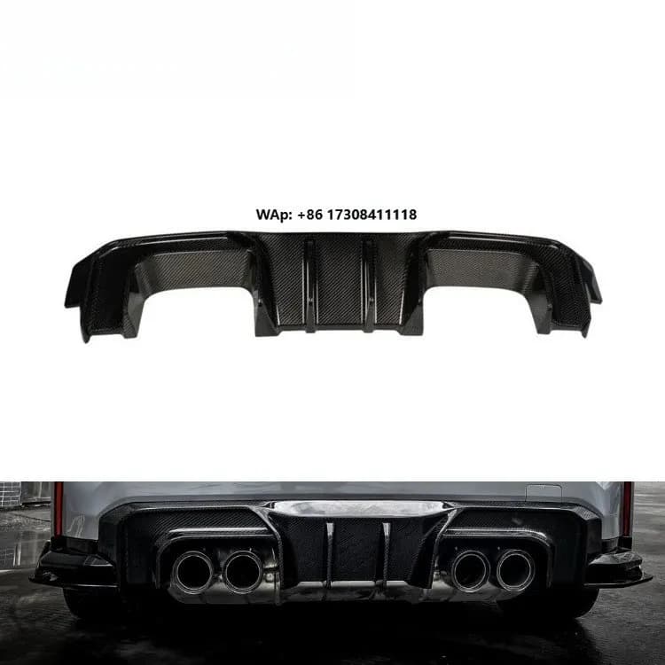 Dry Carbon Fiber G80 G82 Car Rear Bumper Diffuser Auto Bumper Rear Lip for G80 M3 G82 M4 2021-2023