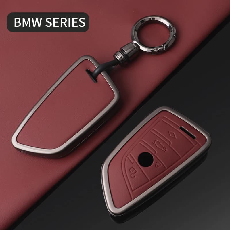 Zinc Alloy Leather Car Key Case Shell Cover For Bmw F20 G20 G30 X1 X3 X4 X5 G05 X6 X7 G11 F15 F16 G01 G02 F48 Auto Accessories
