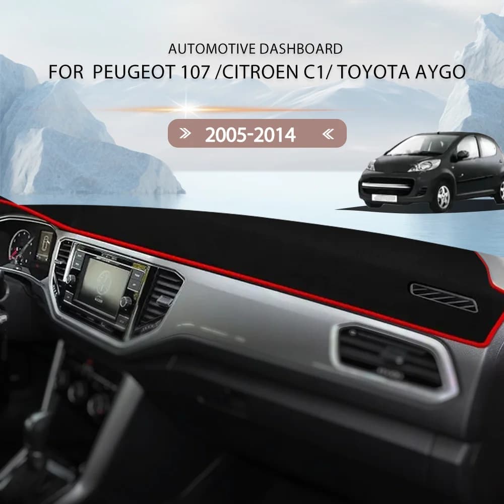 For Peugeot 107 /Citroen C1/ Toyota Aygo 2005-2014 Dash Mat Sun Shade Anti-UV Carpet Car Accessories Car Dashboard Cover