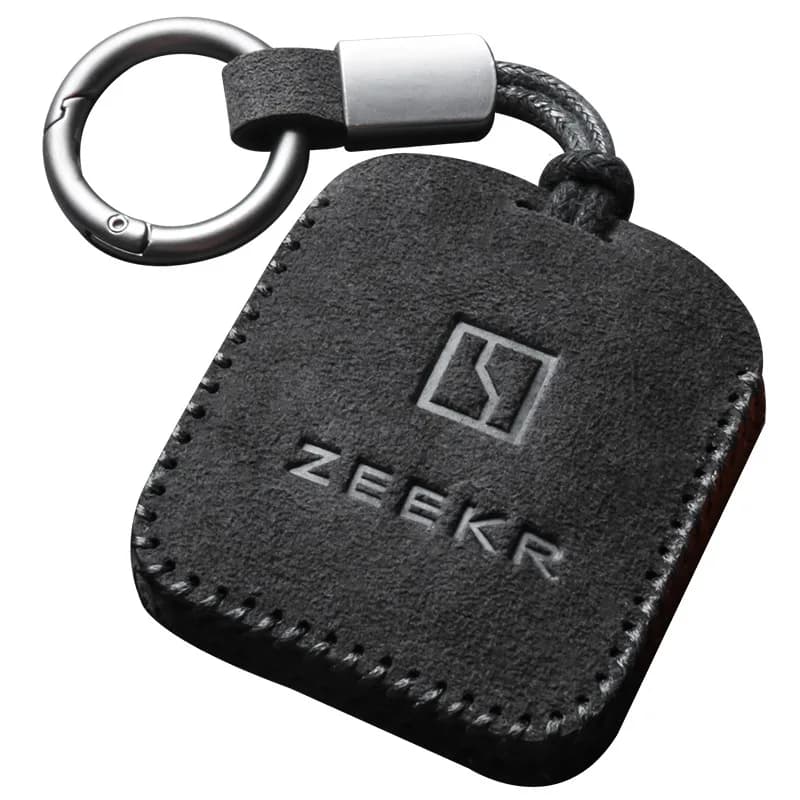 For Zeekr 001 Key Case, Suede Smart Key Cover with Card Slot for Interior Accessories