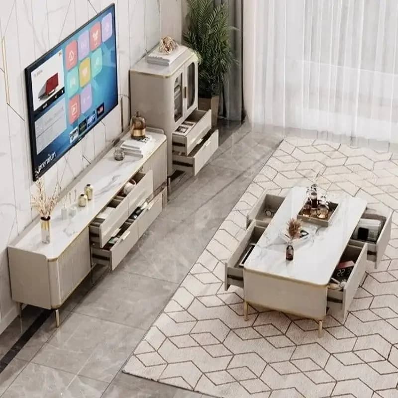 European Minimalist Tv Cabinet Drawers Hiding Designer Vintage Tv Cabinet Unique Nordic Modern Muebles De Sala Furniture Home