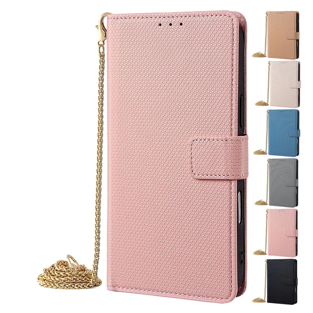 Detachable Shoulder Strap with Flip Phone Cover for Motorola Edge 60 50 Ultra 20 Pro 40 30 Neo Moto G22 E22 X40 X30 G9 E7 G7