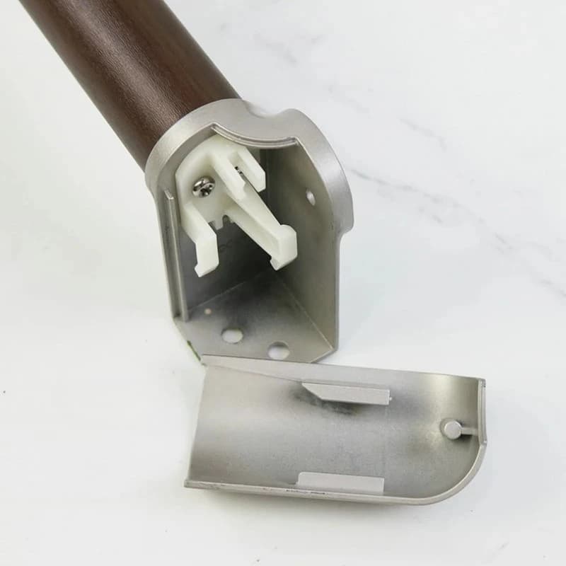 Dedicated for the elderly and disabled, L - shaped toilet anti - slip handrail, barrier - free toilet solid wood handrail