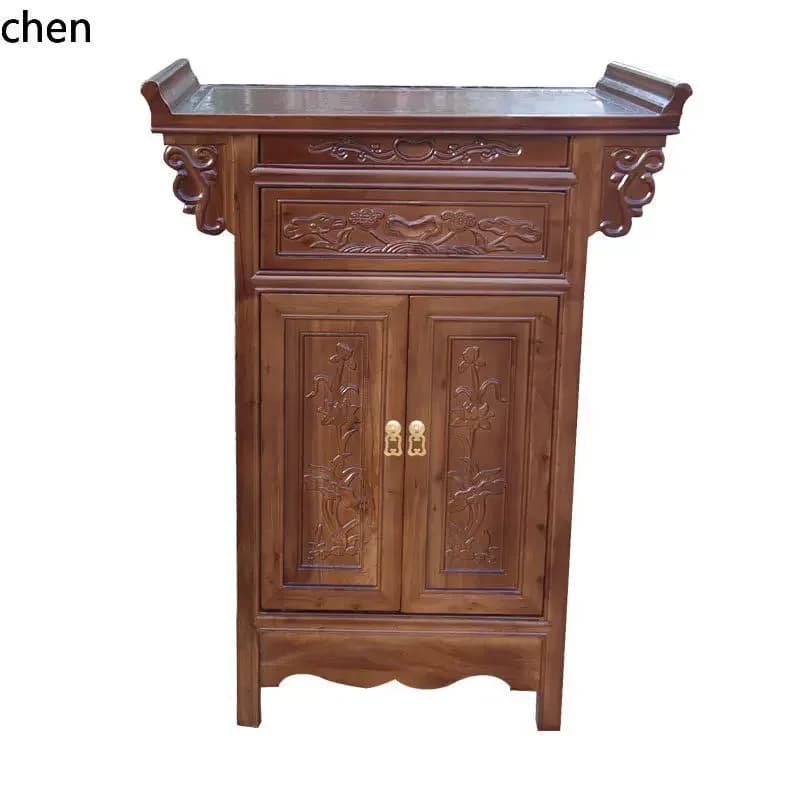 B6   chinoiserie old elm small  table buddha altar for home guanyin table guan gong god of wealth  incense altar