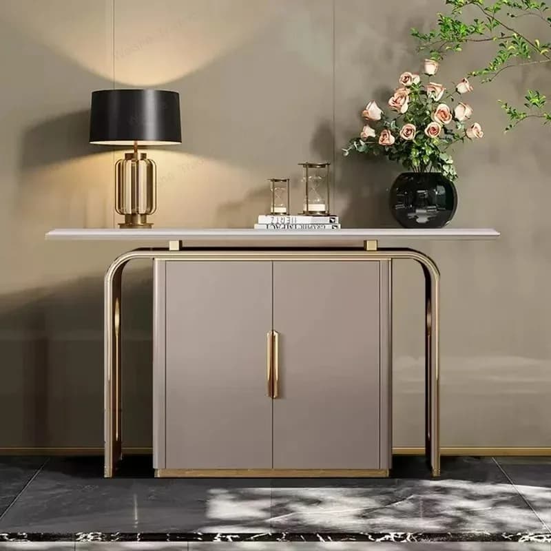 Modern Minimalist Console Table Luxury Entrance Hall  Design Console Table Trendy Beauty  Furniture