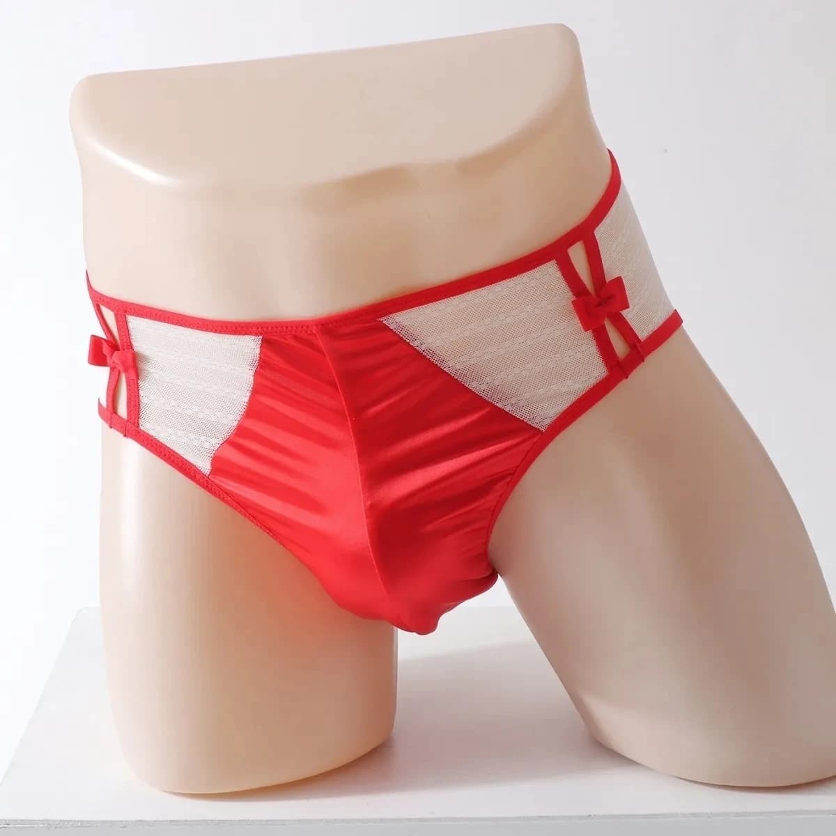 Sissy Man's Bowtie Briefs FKK Underwear Party BF Panties LGBQ  Live Show Dance Costumes DJ Club Bar Run Underpants