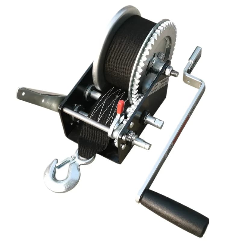 Two-stage deceleration shaft with handbrake, rubber boat trailer accessories winch y