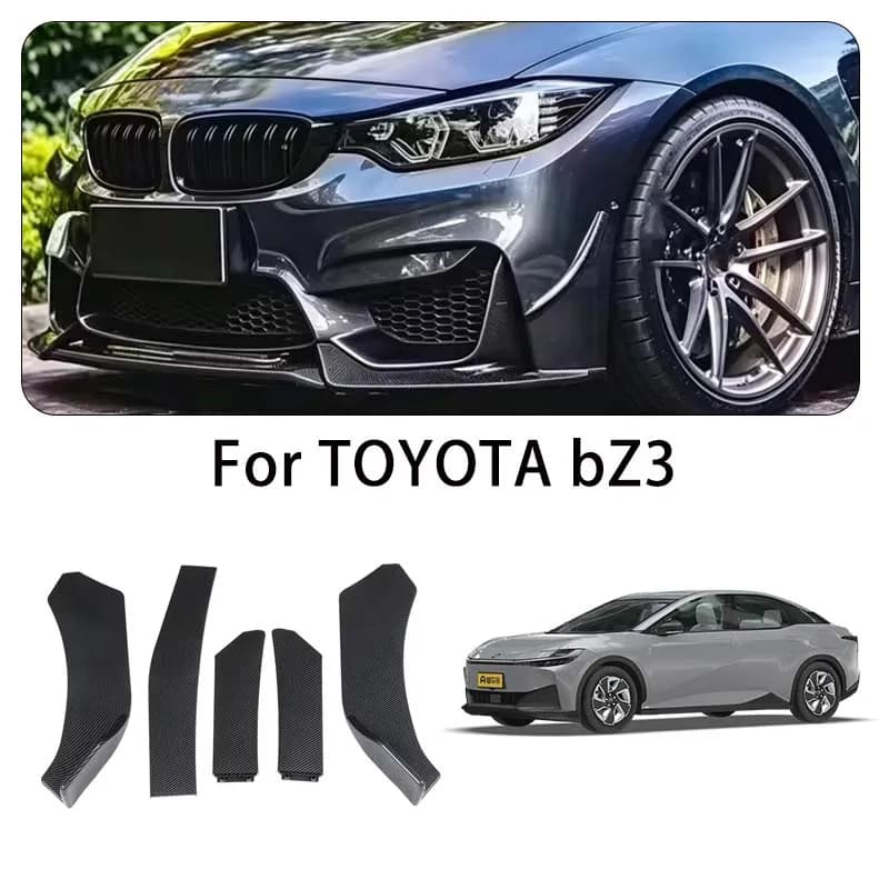 For TOYOTA bZ3 body kits 5-Segment Adjustable Front Bumper Lip Splitter Body Kit