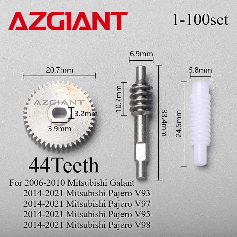 44Teeth For Mitsubishi Galant Pajero V93 V97 V95 V98 Car Wing Side Exterior Rearview Mirrors Fold Motor Repair Gear Cog 1-100set
