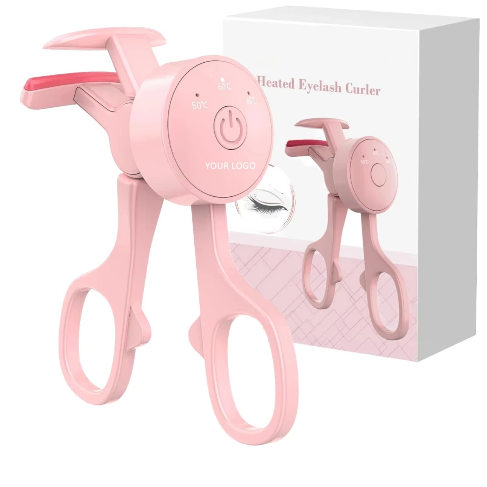 Portable Rechargeable Electric Heated Eyelash Curler - 12000Hz Quick Heating Lash Styling Tool