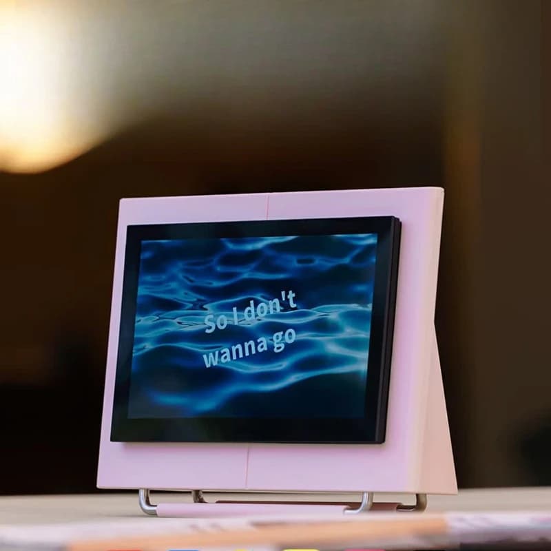 Qiyue lyrics bluetooth speaker floating subtitles mural album display desktop smart retro computer audio girls girlfriends advan