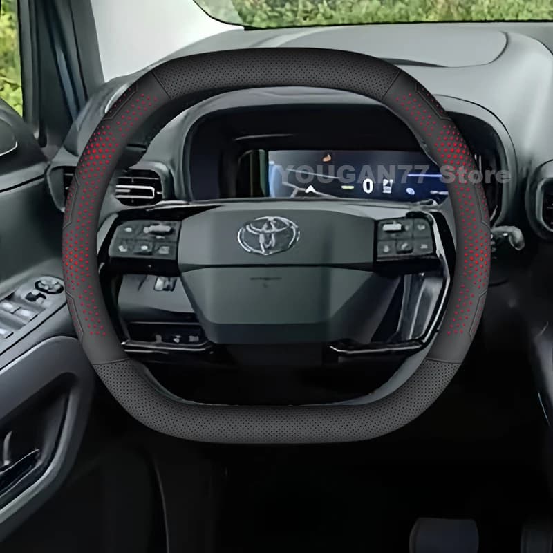 Leather Car Steering Wheel Cover for Toyota Proace City 2025 Double D-type Auto Interior Toyota Proace City Accessories 2025