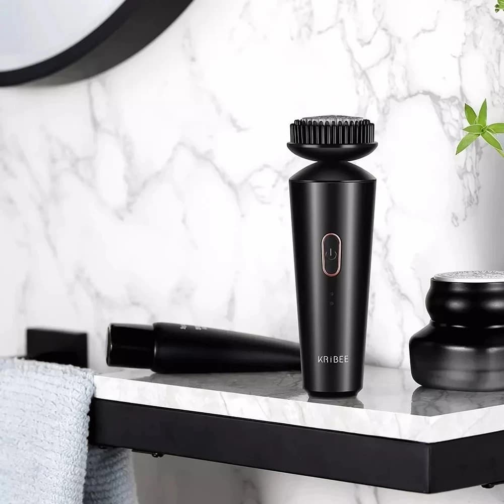 Electric Face Cleaner Cleansing Device for Men Facial Cleanser Brush Two Modes Waterproof Face Washing Skin Machine
