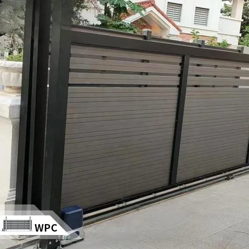 European Fence and Gate Garden Composite Wooden Driveway Gate