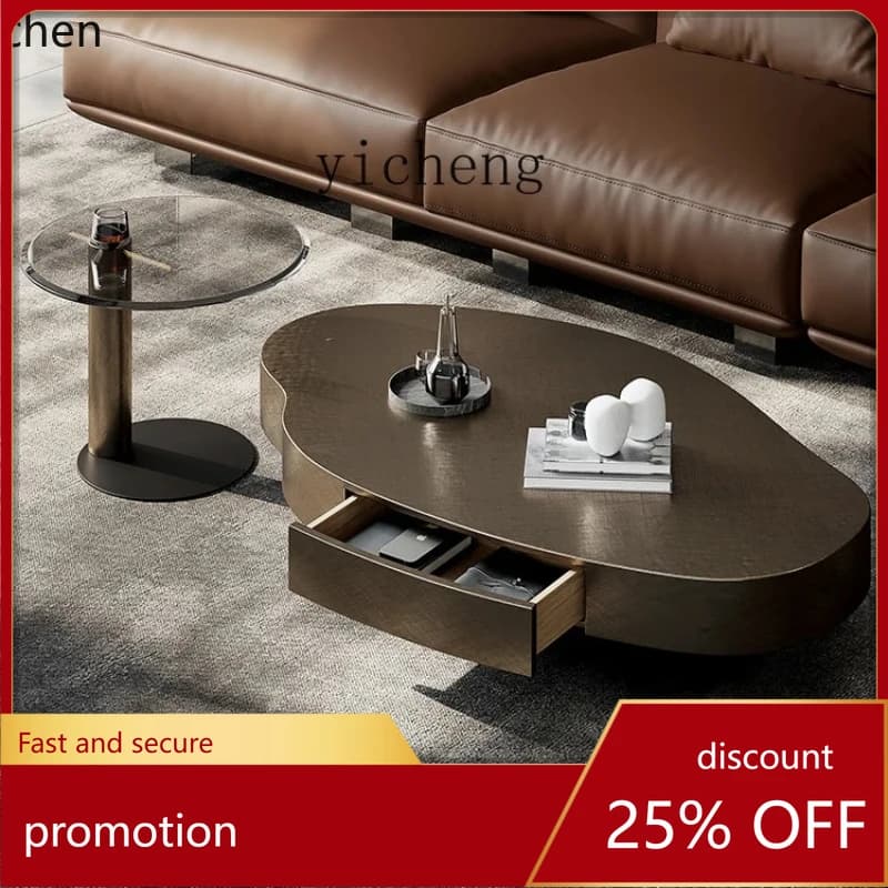 HXL coffee table light luxury modern high sense living room home irregular coffee table combination Internet celebrity round