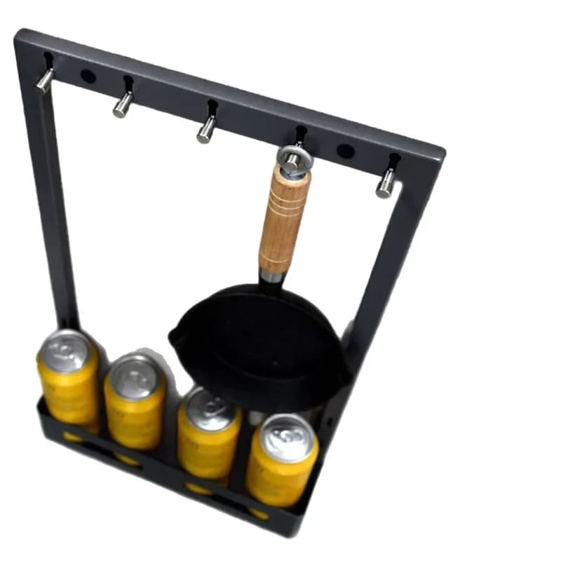 Install simple snack cabinet door panel storage, hook door panel shelf, integrated frame door panel storage basket