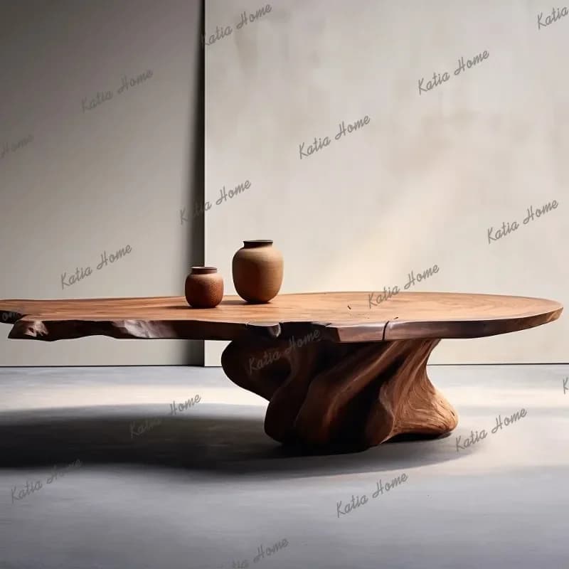 LSLuxury Living Room Simple Organizer Aesthetic Coffee Table Unique Center Mesas Bajas Salon Furniture Wood Designer  Table