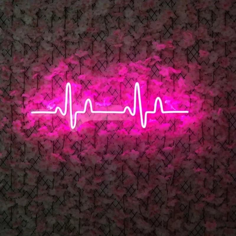 Heartbeat Neon Sign Gaming Room Bedroom Decor Wall Hanging USB Neon Lights Home Party Bar Club Art Decor Personalized Gifts