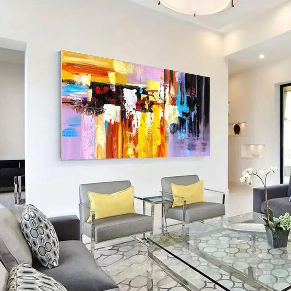 100% Handmade Canvas Oil Painting Decor Wall Art Picture Non-toxic Acrylic Pigment Modern Abstract Poster For Living Room Mural
