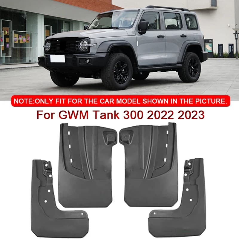 For GWM Tank 300 2022 2023 2024 Car Styling ABS Car Mud Flaps Splash Guard Mudguards MudFlaps Front Rear Fender Auto Accessories