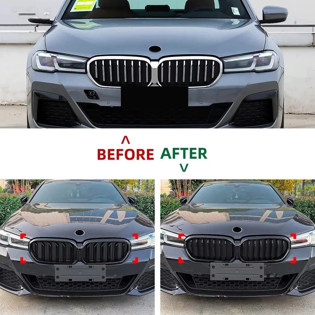 High Quality Car Front Kidney Grille Racing Grill Front Bumper Grille Replacement Parts For BMW 5 Series G30 G31 LCI 2021-2023