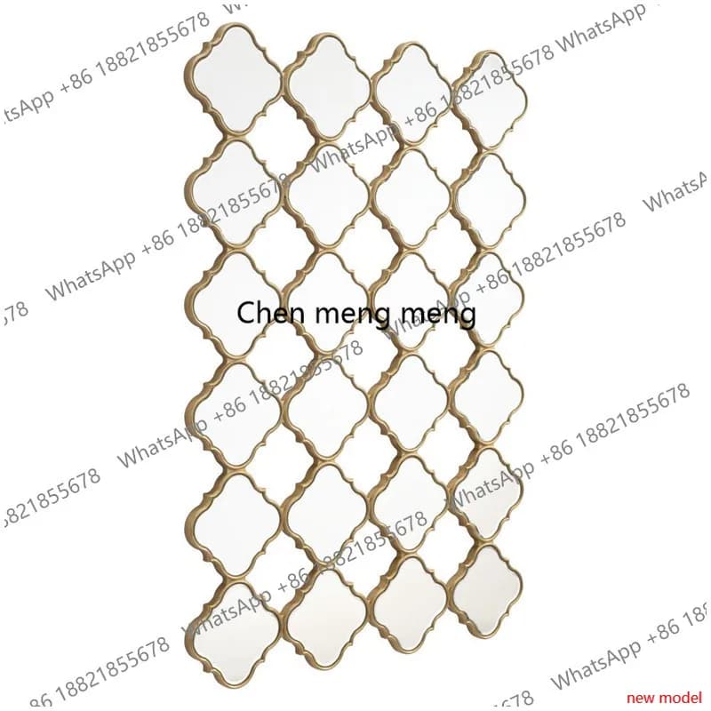 European and American style hanging mirror villa decoration, entrance fireplace, restaurant corridor back decorative mirror AB03