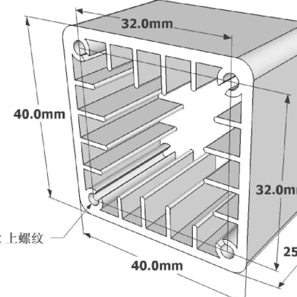 1pcs 40x40mm Aluminum square Heat Sink Radiator CPU Heatsink for Cooling, Electronic Cooler, Chipset heat dissipation customize