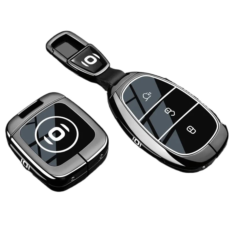 Premium Zinc Alloy Key Cover Case for Changan Qiyuan A07/Q07/E07 (2023-2025) - Protective Key Fob Shell Key Bag Chain