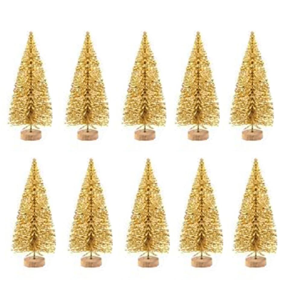 12.5cm for mini Christmas Trees Lightweight And Sturdy Perfect For Crafts Snow-Frosted Design Christmas Village Scene