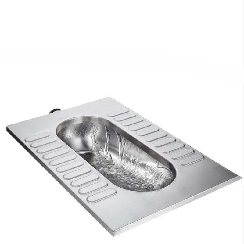 Squatting toilet flushing around 304 stainless steel squatting pit, prison stainless steel squatting toilet
