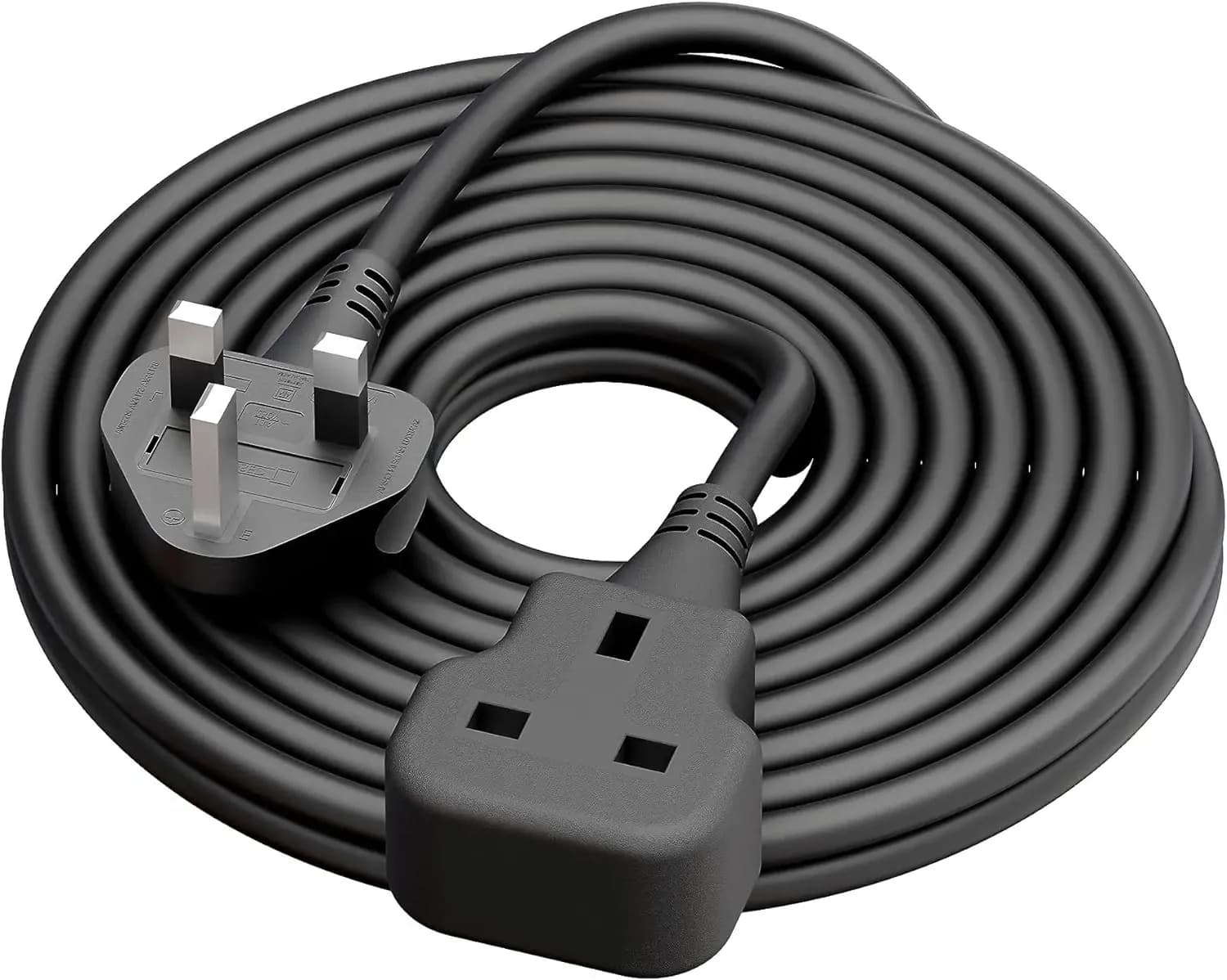 5pcs UK BS1363/A Standard 13A Fuse 250V 3250W Heavy Duty Indoor & Outdoor Electrical Power Extension Cord Socket