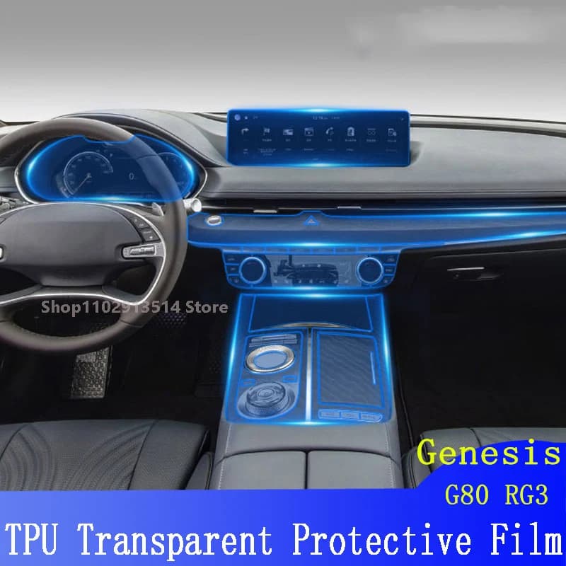 For Genesis G80 RG3 (2020-2022) scratch TPU Car Gear Dashboard Gps Navigation Screen Film Protective Car Sticker