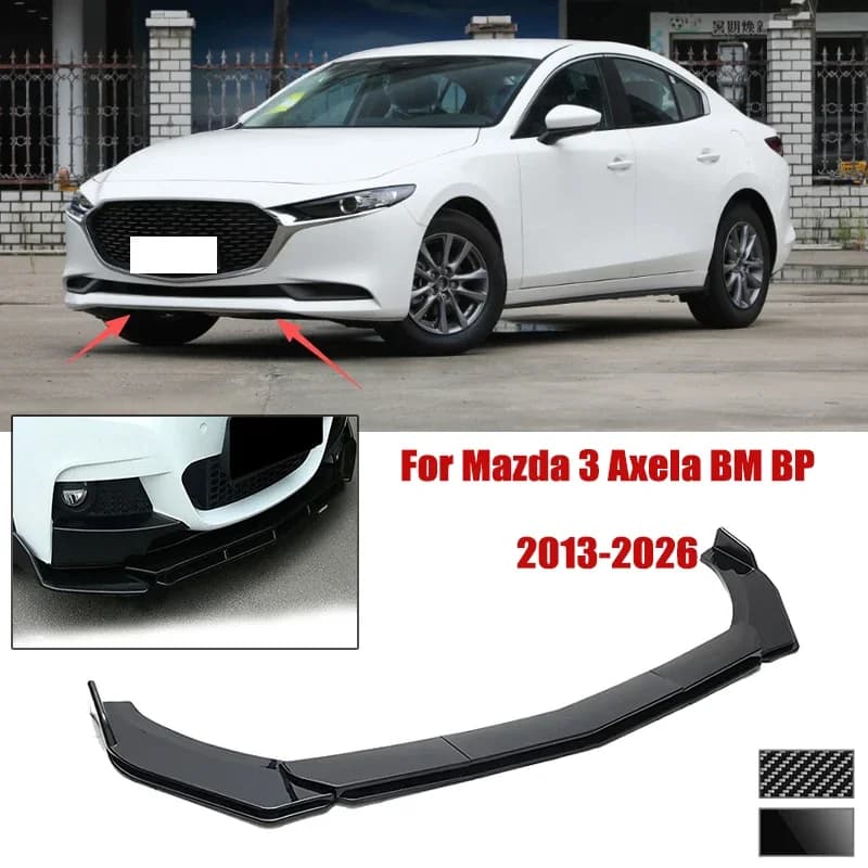5pcs Front Bumper Shovel For Mazda 3 Axela BM BP 2013-2026 Spoiler Front Bumper Deflector Anti Scratch Protection Device