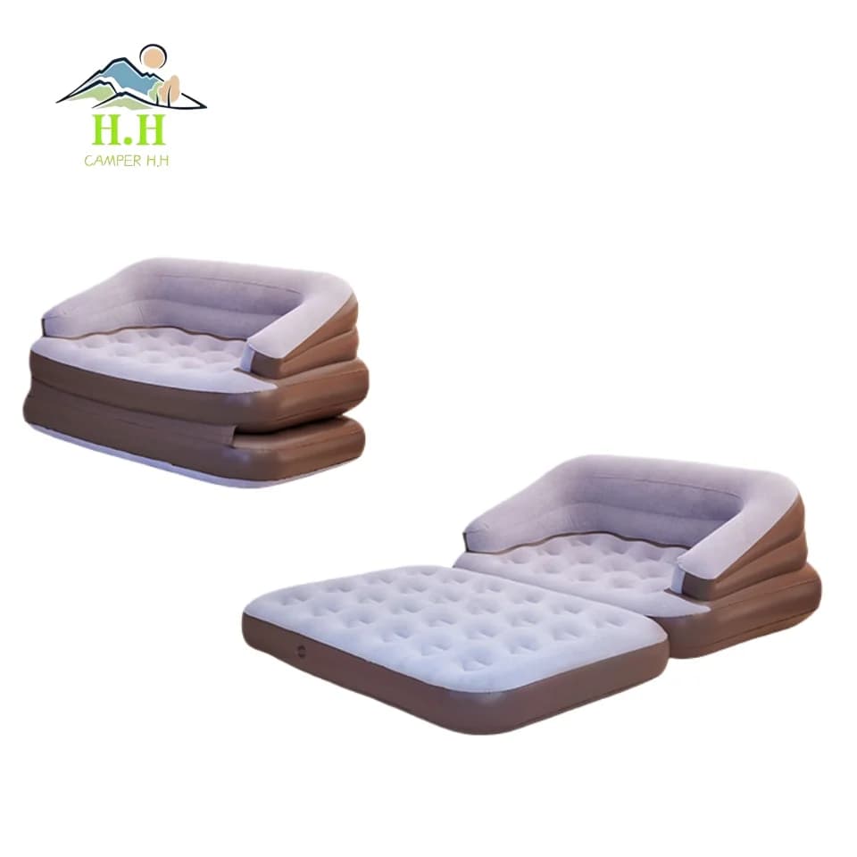 Factory Wholesale Competitive Price High Quality Foldable Modern Flocking Air Chair Double Inflatable Chairs and Sofas Mattress