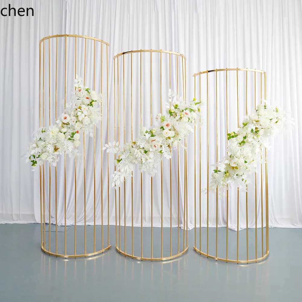 PYH Wedding Arch Electroplated Metal Background Stand Flower Wall Decoration Stand Export Small Size