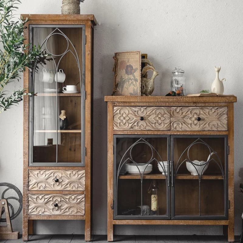 Retro Luxury kitchen cabinet multi-functional practicalaesthetic use more Storage locker decoration sideboard Kitchen furniture