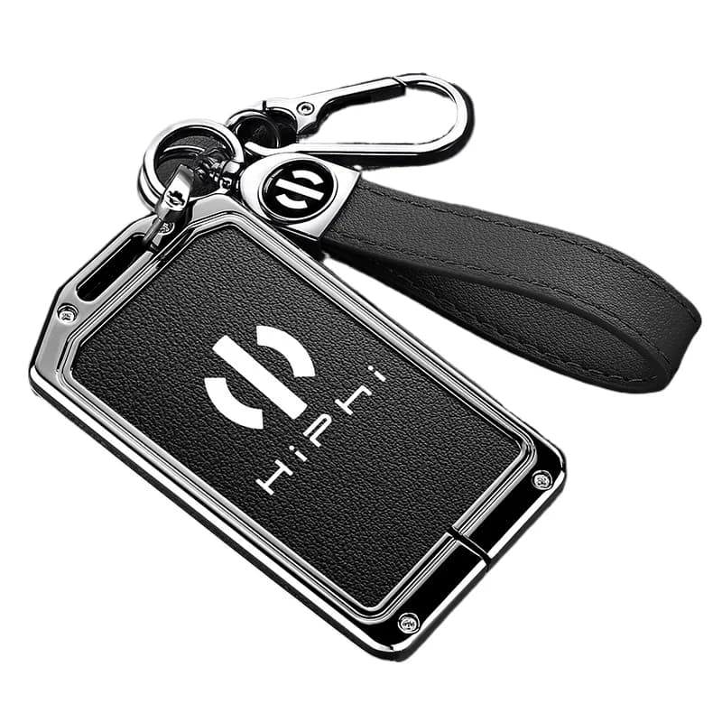 Premium Zinc Alloy Card Key Cover Case for HiPhi Y/Z (2023) - Protective Key Fob Shell Key Bag Chain