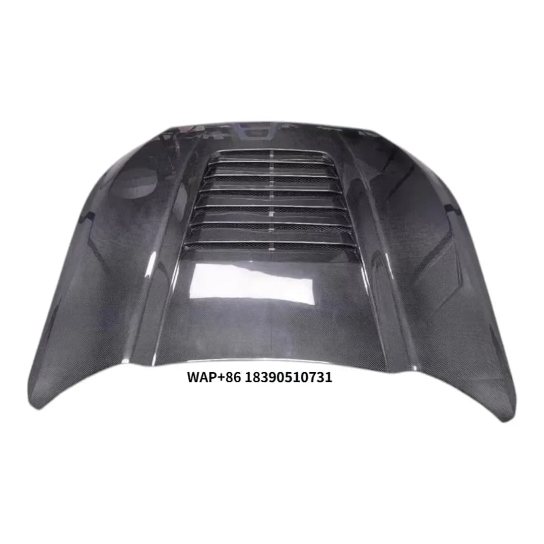 AC Style Carbon Fiber Fibre Front Bonnet Engine Hood for Mustang GT EcoBoost Dark Horse 2024 2025