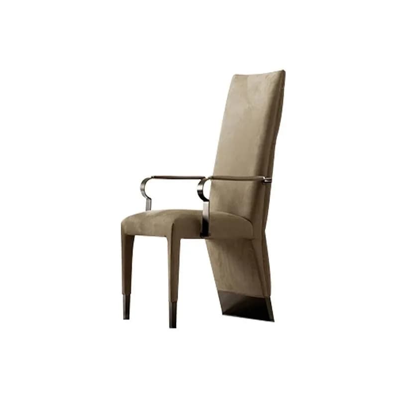 Luxury apartment villa hotel Italian minimalist modern stainless steel high-backrest armrest dining chairs