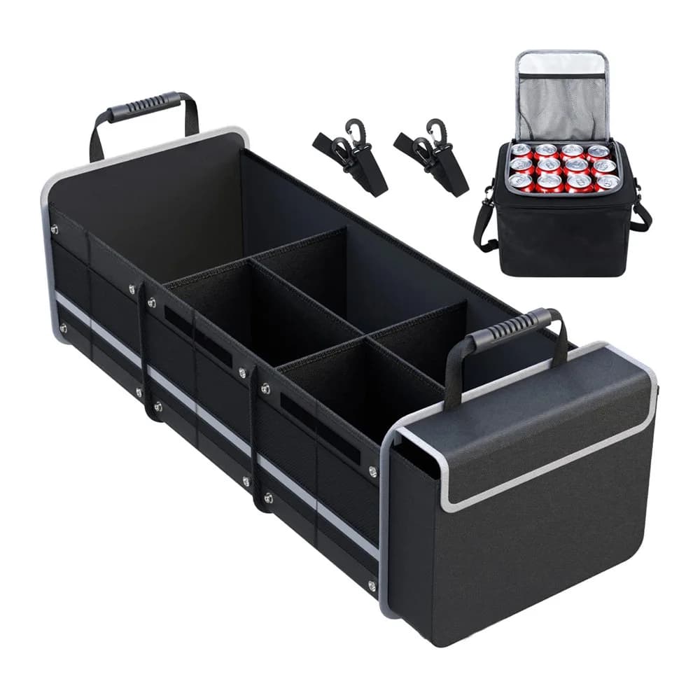 Oxford Cloth Belt Ice Pack Car Storage Box Foldable Organizer Trunk Multifunctional Car Storage Bag