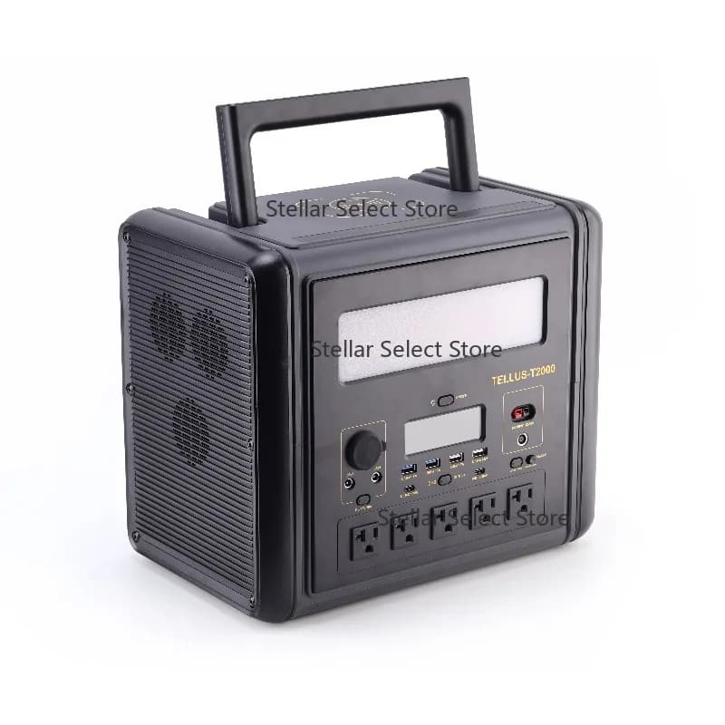2000W 1536WH Portable Power Station Solar Generator with LiFePO4 Lithium Ion Battery for Car RV Outdoors Use