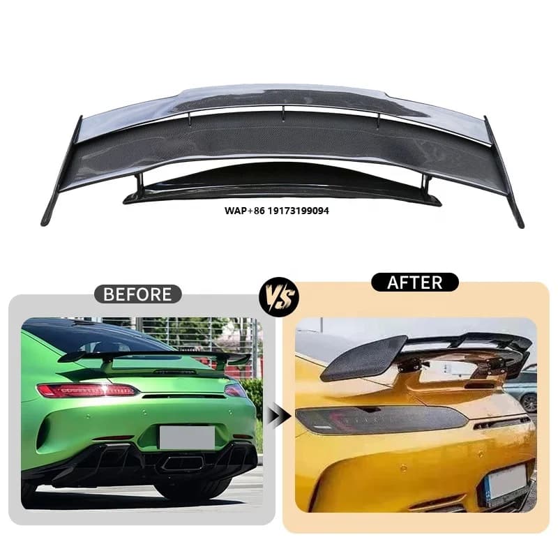 Real Carbon Fiber PRO Style Rear Wing Spoiler for  GT GTS GTC Coupe 2-Door Coupe Trunk Spoiler